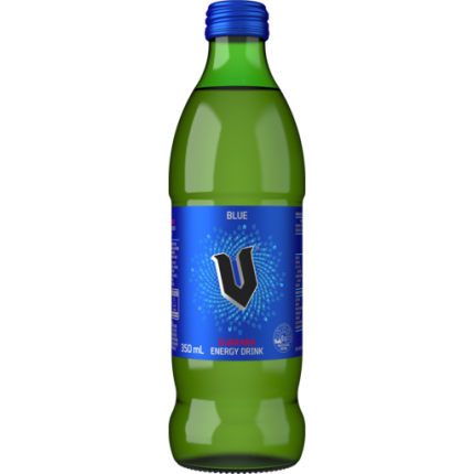 350ML V BLUE GLASS